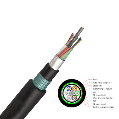 Двойное бронированное сразу ядр кабеля оптического волокна 36 одиночного режима захоронения GYTA53