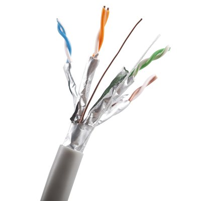 Медный PVC 10 кабель ethernet кабелей ethernet 23awg 0.57mm гигабита защищаемый Cat6a