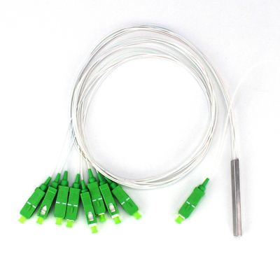 Splitter 1x8 PLC волокна кабеля трубки 250um 2.0mm нержавеющей стали используемый в PON ODN