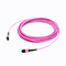 Мультимодные кабели оптического волокна Om4 гибкого провода 50/125μm 12F MPO MTP для телекоммуникаций